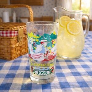 🍓 5 FOR $40 Summertime 99’ Picnicking Cottage Sirloin Stockade Pepsi Glass